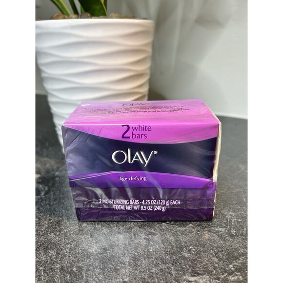 2‎ Bars Olay Age Defying White Soap Bars Original Formula 4.25 oz NEW - Picture 2 of 5